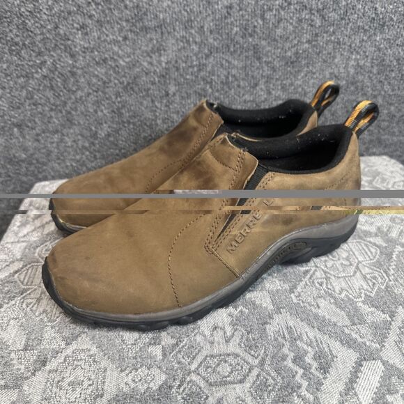 Merrell Jungle Moc Nubuck Mens 8 Brown Leather Slip On Comfort Shoes main image 6